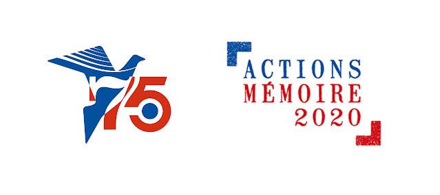 Logos 75e anniversaire de la Libération de la France et Action Mémoire 2020