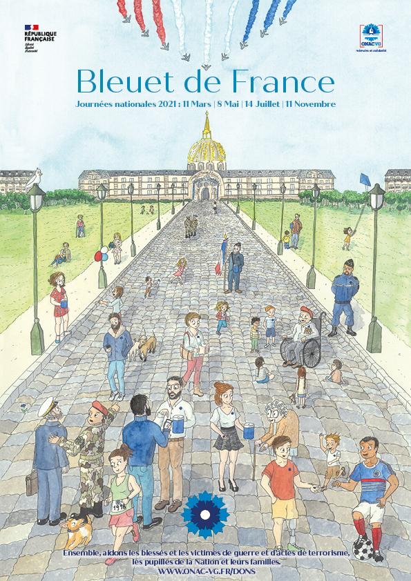 Affiche des campagnes de don 2021 du Bleuet de France