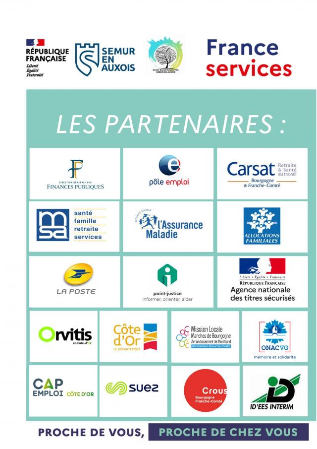 Affiche des partenaires de France Service