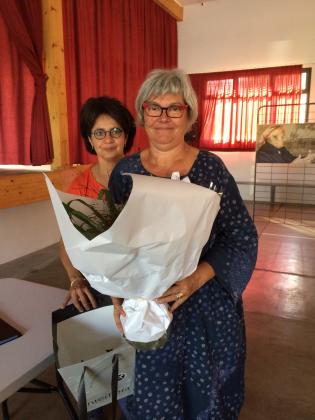 Remerciements et bouquet de fleurs pour Madame Sajaloli