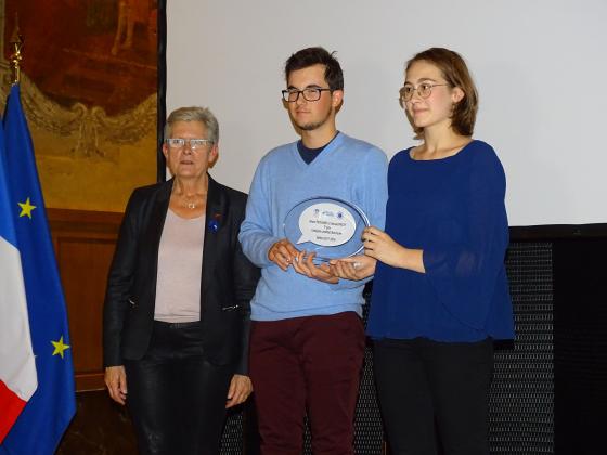Bulles de mémoire : les lauréats Ariane Toussaint et Léonard Pasty, 1er prix candidat libre lycée