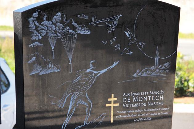 Stèle en hommage aux enfants et réfugiés de Montech victimes du nazisme